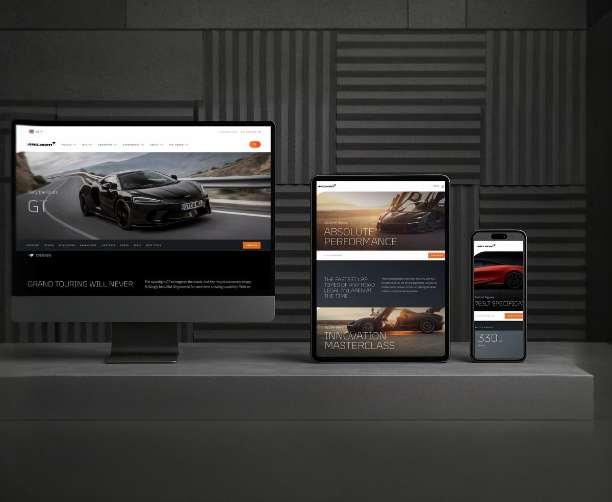 McLaren Automotive responsive website